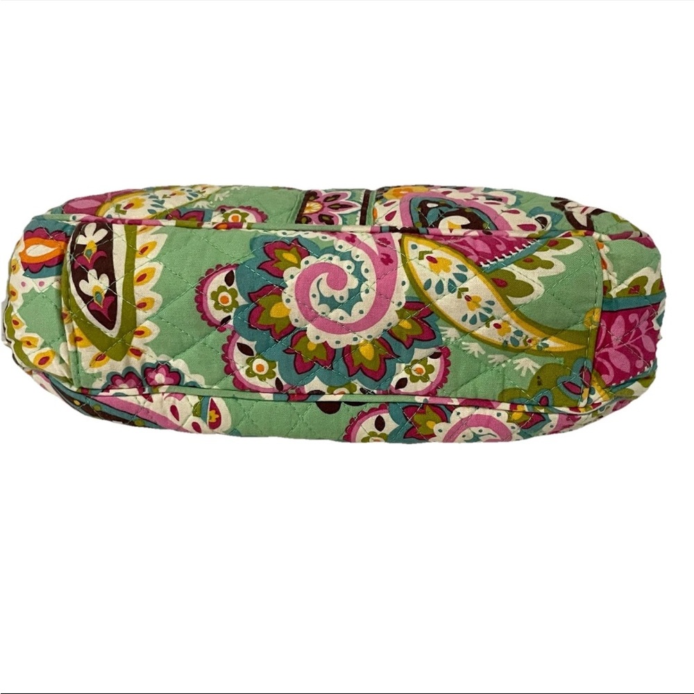 VERA BRADLEY TUTTI FRUITY Shoulder Bag & Matching Wallet Green & Pink Paisley - Picture 6 of 15